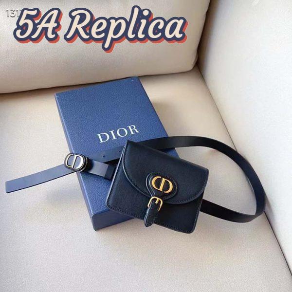 Replica Dior CD Women Dior Bobby Belt Removable Pouch Black Smooth Calfskin 20 MM Width 5