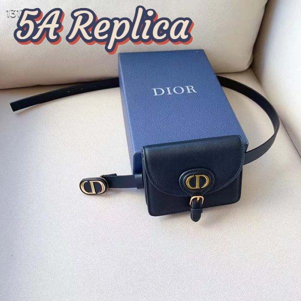 Replica Dior CD Women Dior Bobby Belt Removable Pouch Black Smooth Calfskin 20 MM Width 6