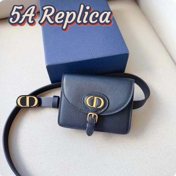 Replica Dior CD Women Dior Bobby Belt Removable Pouch Black Smooth Calfskin 20 MM Width 9