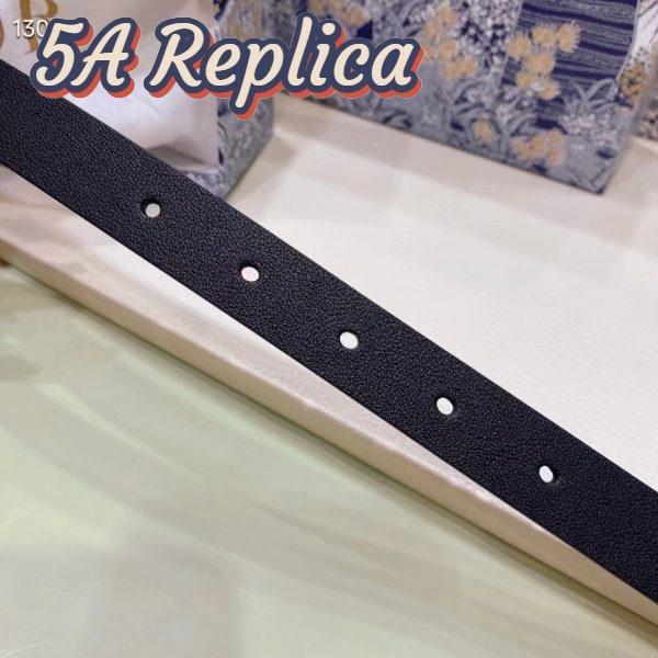 Replica Dior Unisex CD Reversible Saddle Belt Golden Saddle Black Latte Smooth Calfskin 6