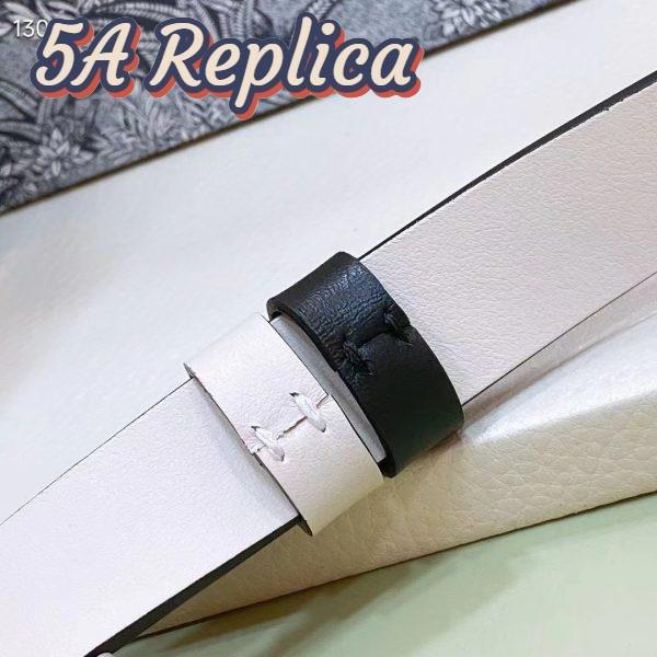 Replica Dior Unisex CD Reversible Saddle Belt Golden Saddle Black Latte Smooth Calfskin 8