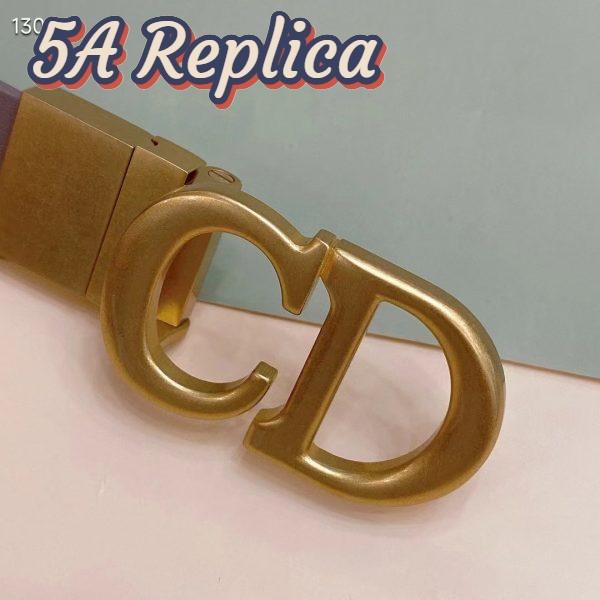 Replica Dior Unisex CD Reversible Saddle Belt Golden Saddle Caramel Beige Smooth Calfskin 8