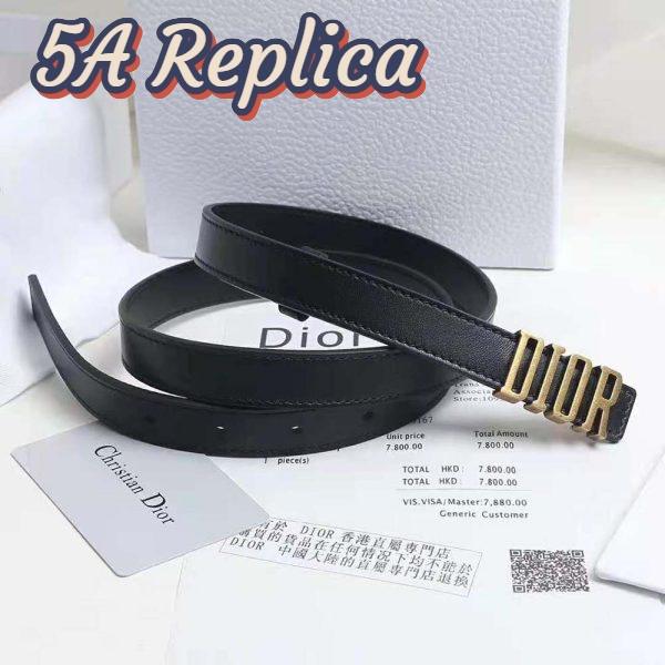 Replica Dior Women D-Fence Belt Black Smooth Calfskin 30 MM 3