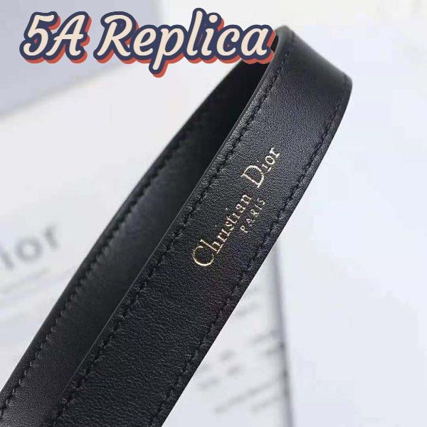 Replica Dior Women D-Fence Belt Black Smooth Calfskin 30 MM 10
