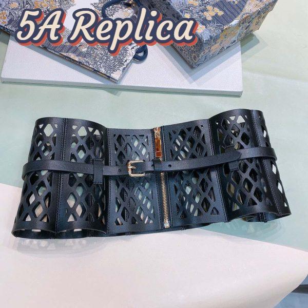 Replica Dior Women D-Trap Corset Belt Black Smooth Calfskin 16 CM 4