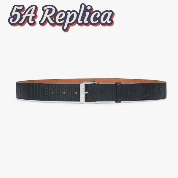 Replica Fendi Men Black Leather Belt 2