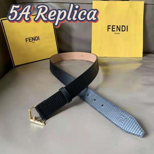 Replica Fendi Men Black Leather Belt 3