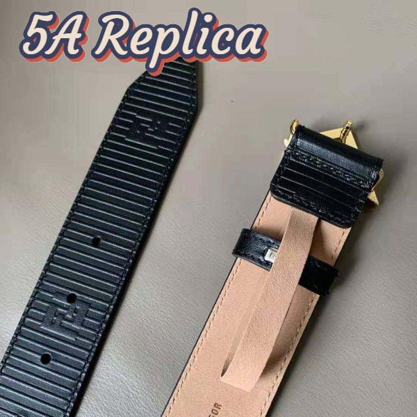 Replica Fendi Men Black Leather Belt 10