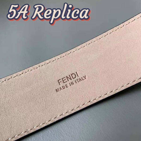 Replica Fendi Men Black Leather Belt 11