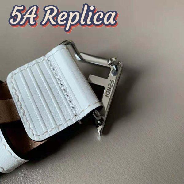 Replica Fendi Men White Leather Belt 9
