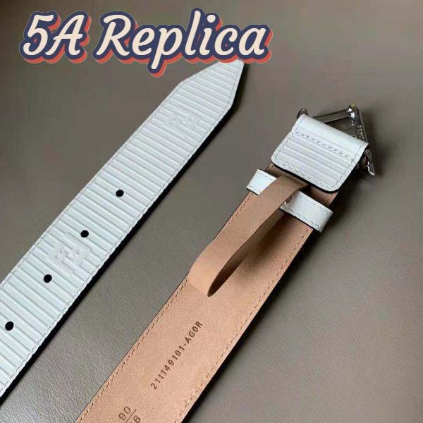 Replica Fendi Men White Leather Belt 10