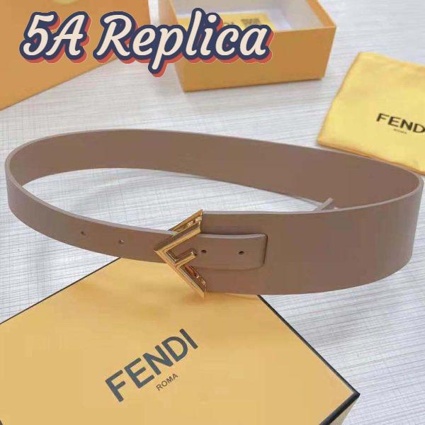 Replica Fendi Women Beige Leather Belt 3