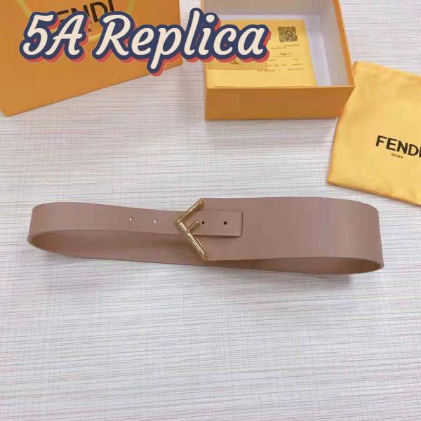 Replica Fendi Women Beige Leather Belt 4