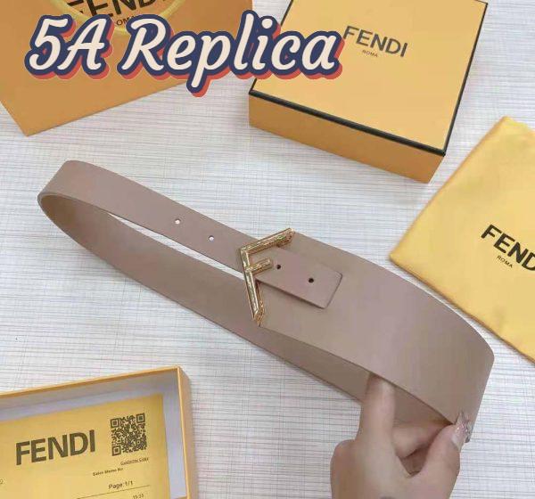 Replica Fendi Women Beige Leather Belt 5