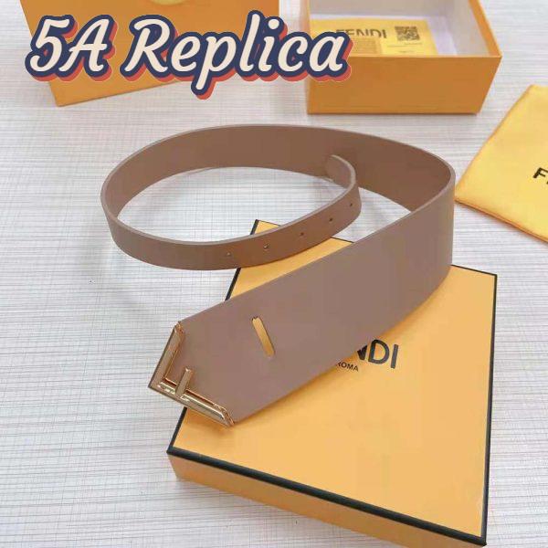 Replica Fendi Women Beige Leather Belt 6