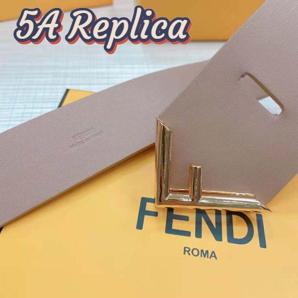 Replica Fendi Women Beige Leather Belt 8