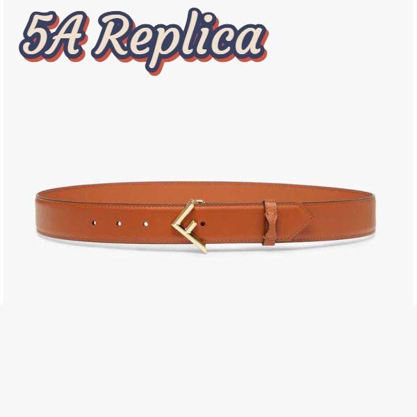 Replica Fendi Women Brown Leather Belt
