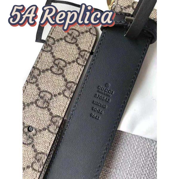 Replica Gucci Unisex GG Supreme Belt with G Buckle in Beige/Ebony GG Supreme Canvas 11