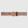 Replica Gucci Unisex GG Supreme Belt with Kingsnake Print in Beige/Ebony GG Supreme Canvas 10