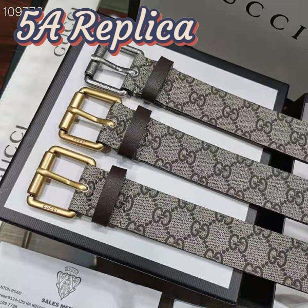Replica Gucci Unisex GG Supreme Belt with Kingsnake Print 4 cm Width Supreme Canvas 7