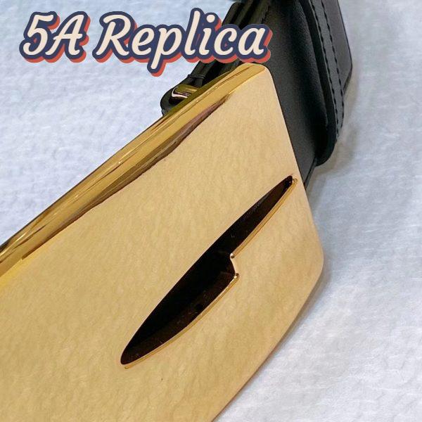 Replica Gucci Unisex GG Wide Belt Retro G Buckle Black Patent Leather 4.8 CM Width 7