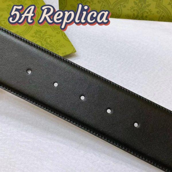 Replica Gucci Unisex GG Wide Belt Retro G Buckle Black Patent Leather 4.8 CM Width 8