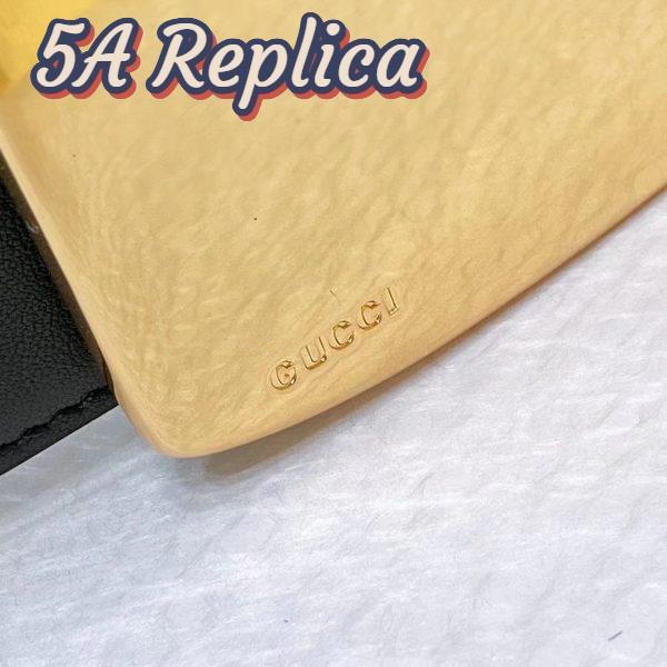 Replica Gucci Unisex GG Wide Belt Retro G Buckle Black Patent Leather 4.8 CM Width 9