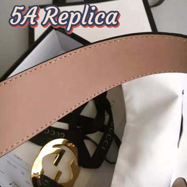 Replica Gucci Unisex Gucci Signature Leather Belt-Black 11
