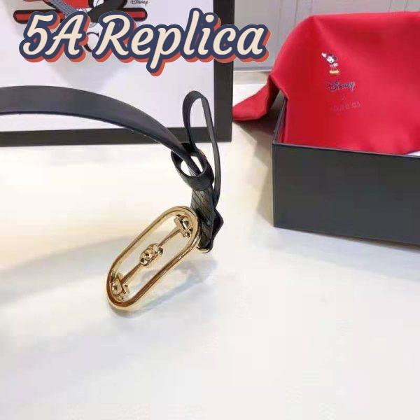 Replica Gucci Unisex Lizard Belt with Interlocking G Horsebit Buckle 2.5 cm Width Black Lizard 6