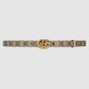 Replica Gucci Unisex Marmont Jumbo GG Belt Beige Mint Canvas Double G 12