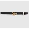 Replica Gucci Unisex Marmont Reversible Thin Belt Black Beige Ebony GG Supreme Canvas 14