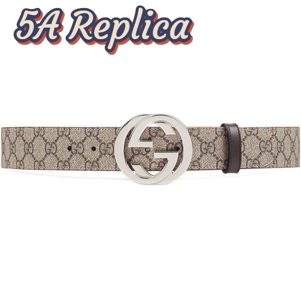 Replica Gucci Unisex Reversible GG Supreme Belt