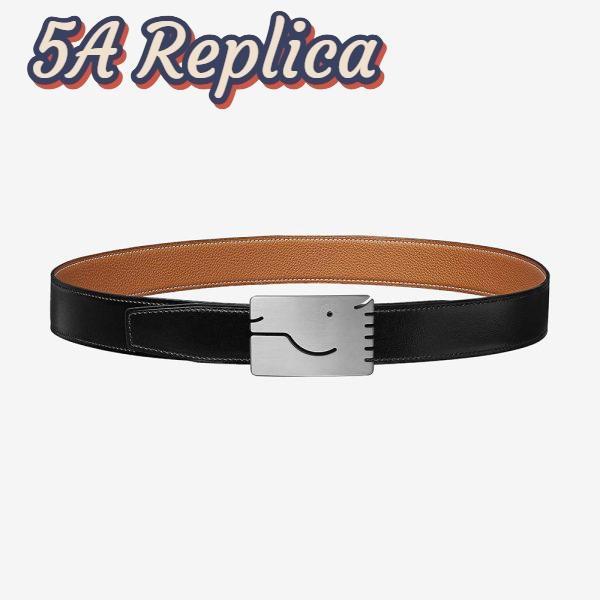 Replica Hermes Men A Cheval Belt Buckle & Reversible Leather Strap 32 mm