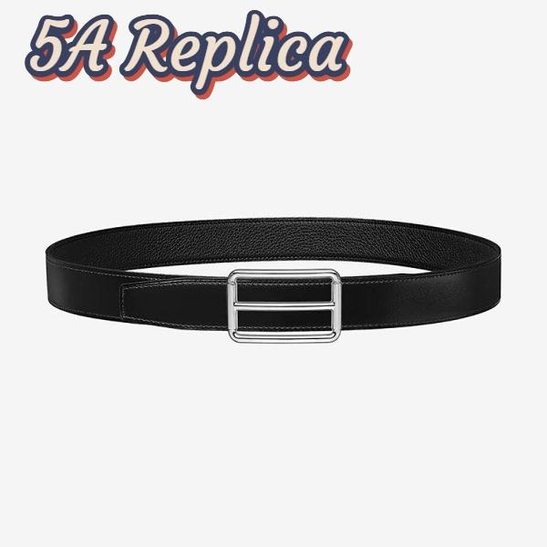 Replica Hermes Men H Rouleau Belt Buckle & Reversible Leather Strap 32 mm 2