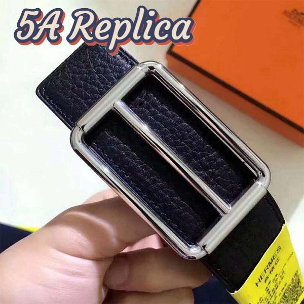 Replica Hermes Men H Rouleau Belt Buckle & Reversible Leather Strap 32 mm 4