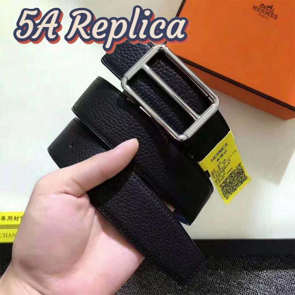 Replica Hermes Men H Rouleau Belt Buckle & Reversible Leather Strap 32 mm 5