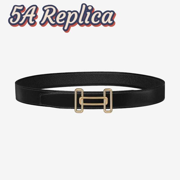 Replica Hermes Men Rythme Belt Buckle & Reversible Leather Strap 32 mm