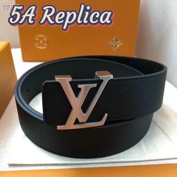 Replica Louis Vuitton Unisex LV Initiales 40 mm Width Reversible Belt Calf Leather 3