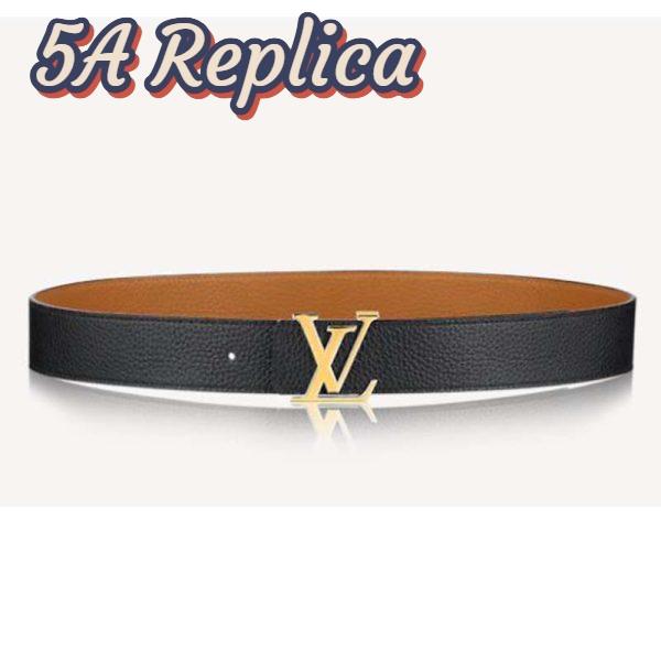 Replica Louis Vuitton Unisex LV Initiales 40mm Reversible Belt Taurillon Leather-Black