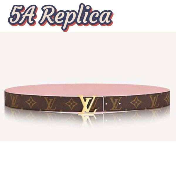 Replica Louis Vuitton Unisex LV Initials 30 mm Reversible Belt Monogram Canvas Calf Leather 2