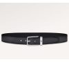 Replica Louis Vuitton Unisex LV Pont Neuf 35mm Belt Anthracite Gray Ombre Calf Leather