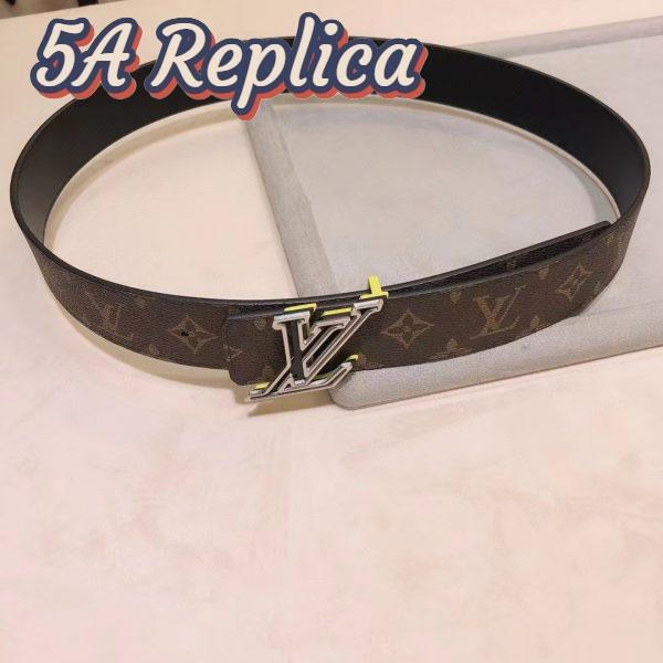 Replica Louis Vuitton Unisex LV Speed 40mm Reversible Belt Yellow Monogram Coated Canvas Leather 3