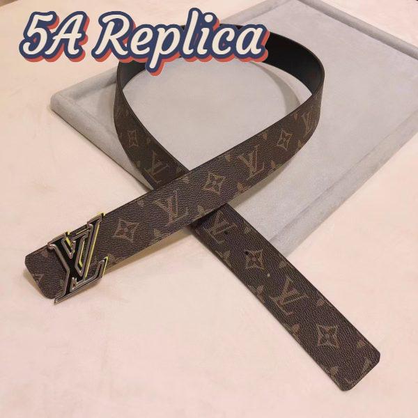 Replica Louis Vuitton Unisex LV Speed 40mm Reversible Belt Yellow Monogram Coated Canvas Leather 5