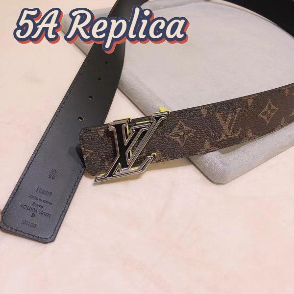 Replica Louis Vuitton Unisex LV Speed 40mm Reversible Belt Yellow Monogram Coated Canvas Leather 6