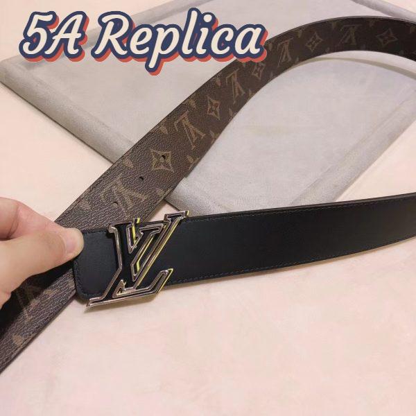 Replica Louis Vuitton Unisex LV Speed 40mm Reversible Belt Yellow Monogram Coated Canvas Leather 12