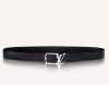 Replica Louis Vuitton Unisex LV x YK LV Initiales 30 MM Reversible Infinity Dots Belt Black Leather 13