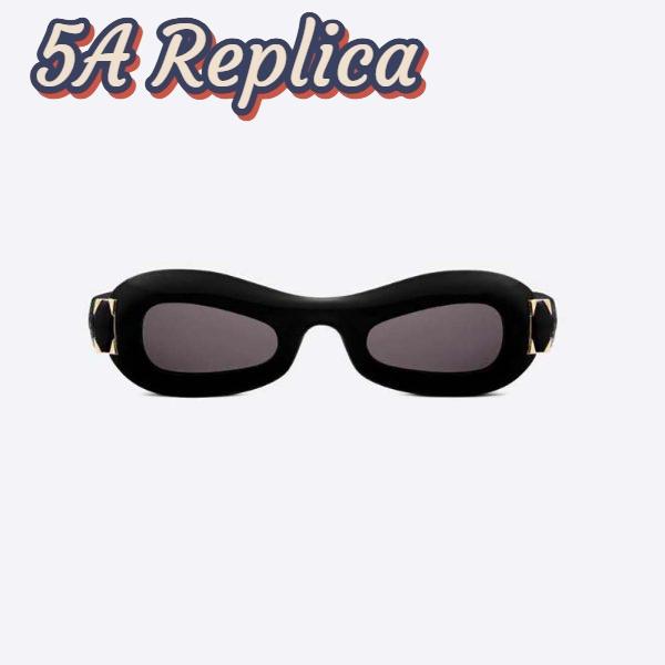 Replica Dior Women Lady 95.22 Black Rounded Sunglasses