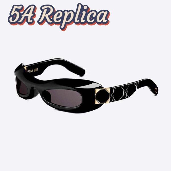 Replica Dior Women Lady 95.22 Black Rounded Sunglasses 3