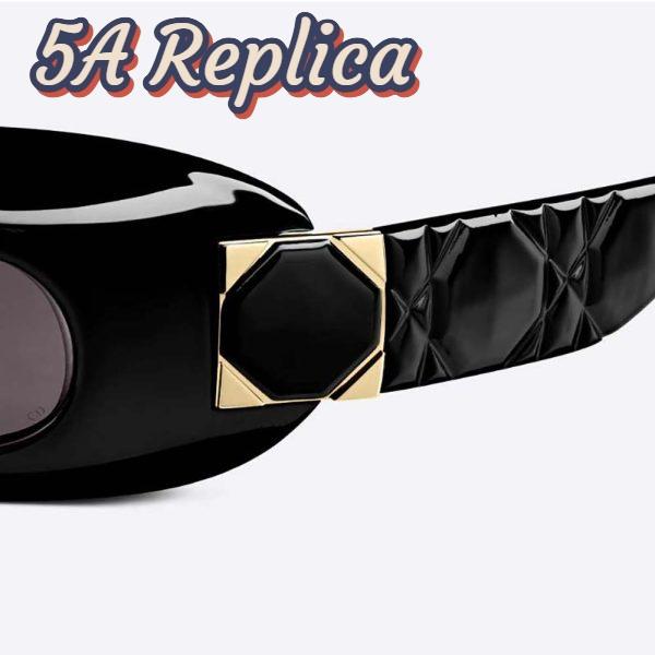 Replica Dior Women Lady 95.22 Black Rounded Sunglasses 5