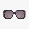 Replica Fendi Women Fendigraphy Black Shield Sunglasses 6